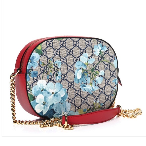 GUCCI GG Supreme Monogram Blooms Large Cosmetic Case Beige